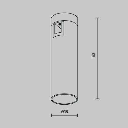Track luminaire TR143-1-5W2.7K-W-BS-DE