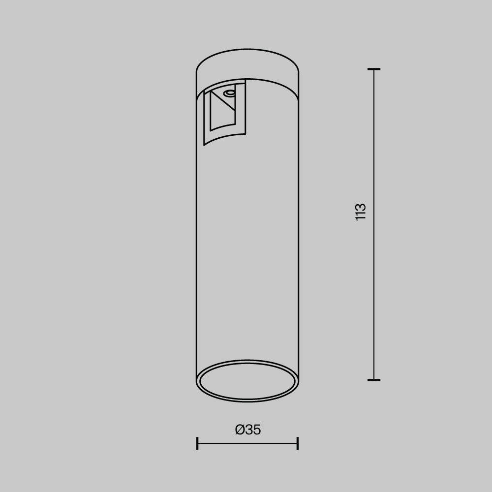 Track luminaire TR143-1-5W3K-W-B-DE