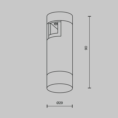 Track luminaire TR145-1-3W3K-W-B-DE