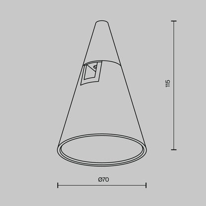 Track luminaire TR146-1-5W3K-B-DE