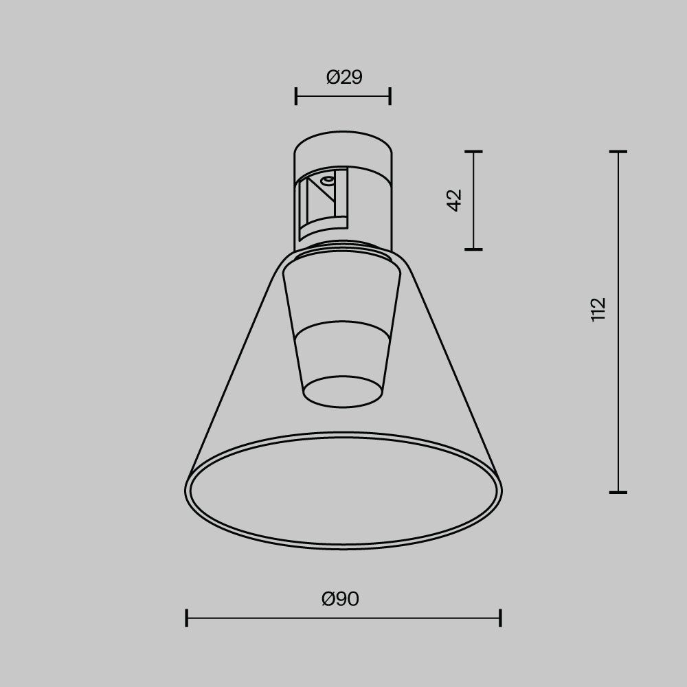 Track luminaire TR147-1-3W2.7K-BS-DE