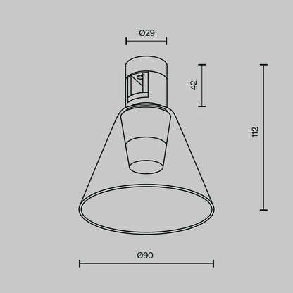 Track luminaire TR147-1-3W2.7K-BS-DE