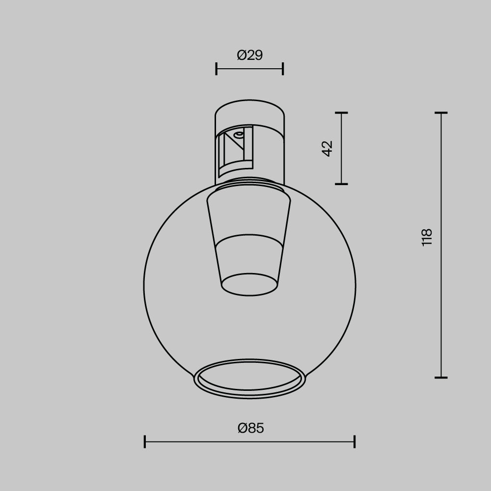 Track luminaire TR148-1-3W3K-B-DE