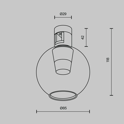 Track luminaire TR148-1-3W3K-B-DE