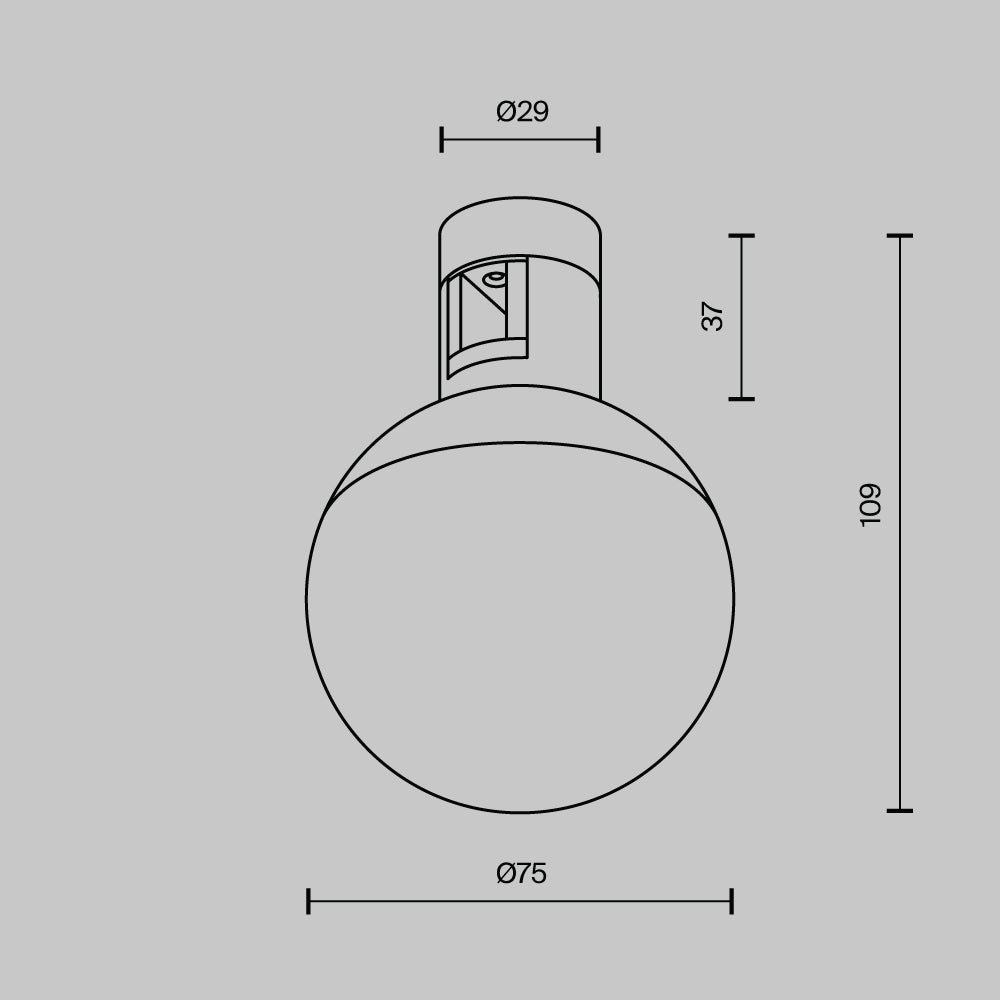 Track luminaire TR149-1-5W3K-B-DE