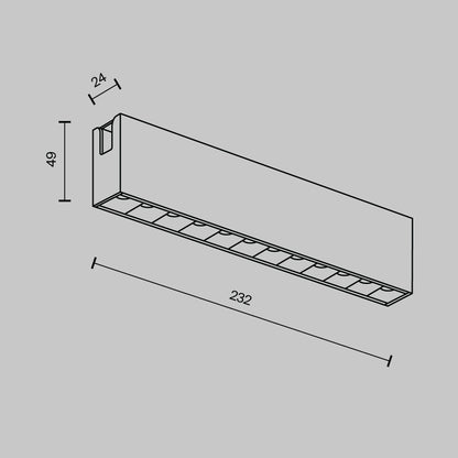 Track luminaire TR150-1-12W2.7K-M-BS-DE