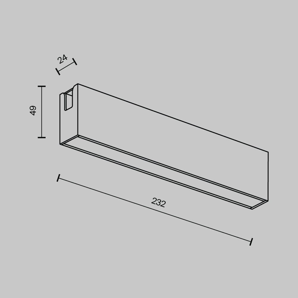 Track luminaire TR151-1-12W2.7K-BS-DE