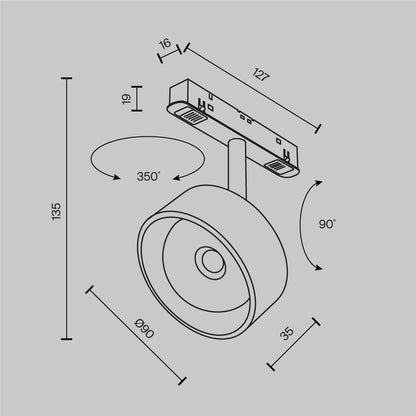 Track Lighting TR217-4-15WTW-DD-B