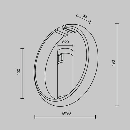Track luminaire TR230-1-10W2.7K-BS-DE