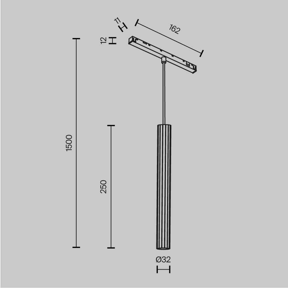 Siinivalgusti TR254-7W2.7-6K-B-DE
