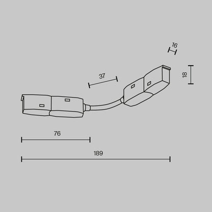 Radius power connector TRA034CS-B-DE