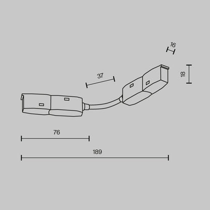 Radius power connector TRA034CS-W-DE