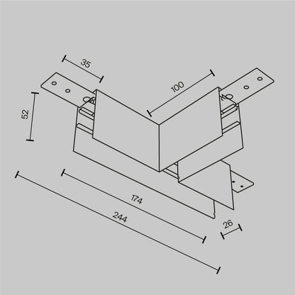 T-shaped connector TRA034CT-41W-DE