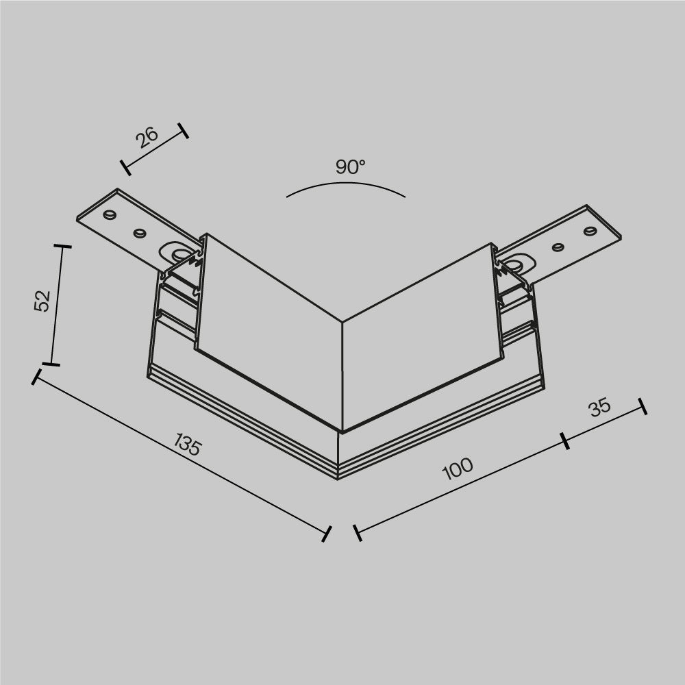 Angle connector TRA034HCL-41W