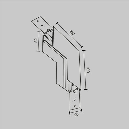Inner corner connector TRA034ICL-41W