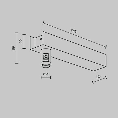Seinale kinnitatav alus toiteplokile "Flarity" sisendiga messingust TRA155CW-BB-BS