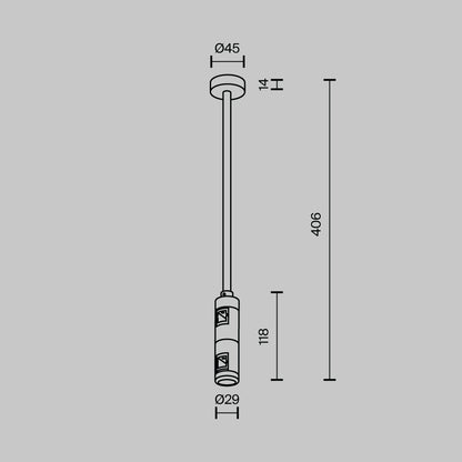 Double ceiling mount 300mm "Flarity" brass TRA158C-D1-BS