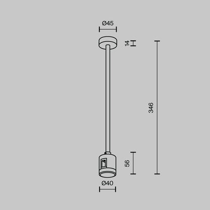 Ceiling mount 300mm with direct power connector "Flarity" brass TRA158C-IPC1-BS