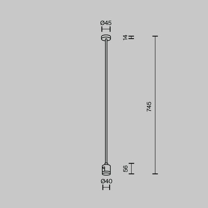 700 mm laekinnitus otsetoiteühendusega "Flarity" messing TRA159C-IPC1-BS