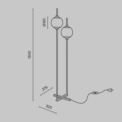 Floor Lamp Z020FL-L12BK