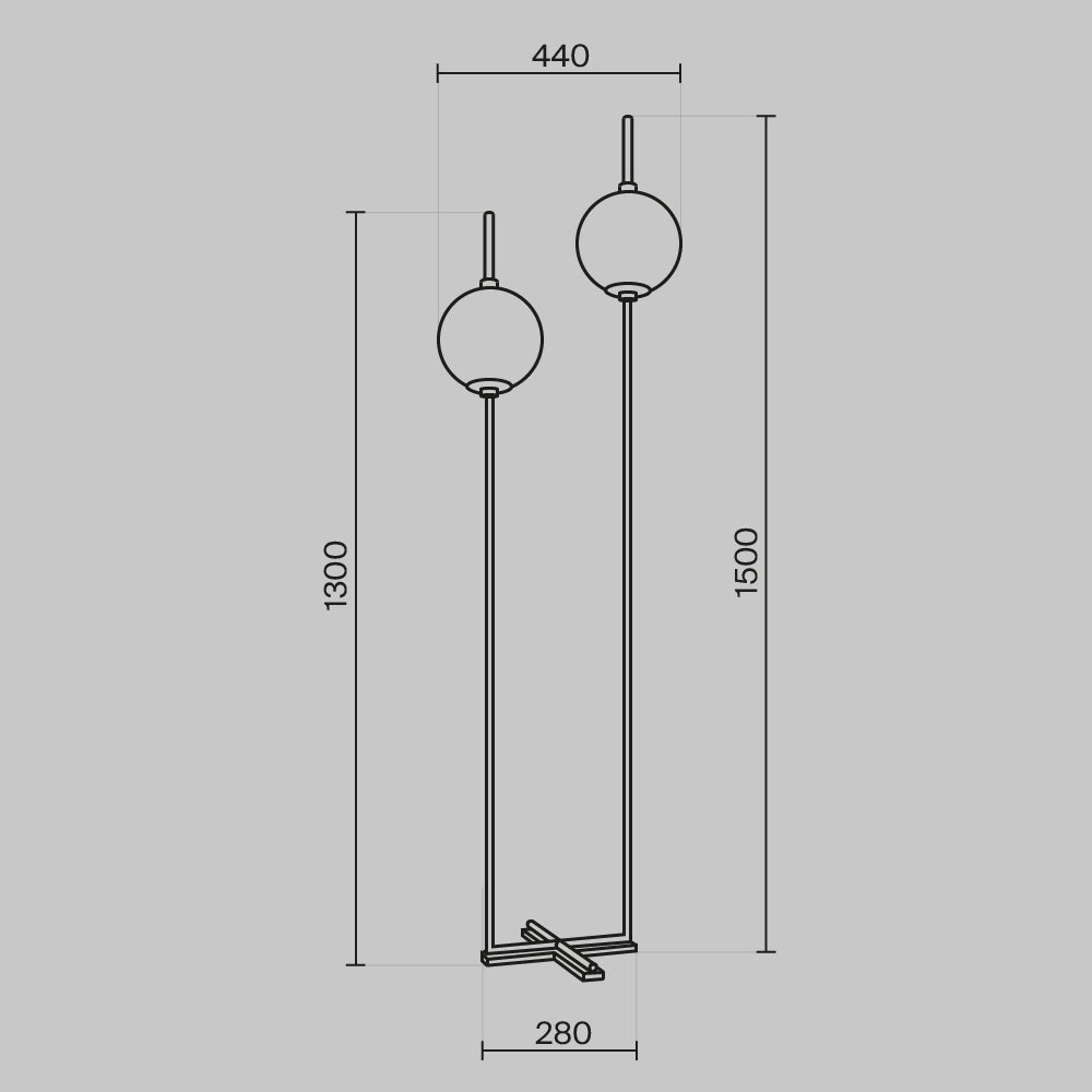 Floor lamp Z020FL-L12BS3K
