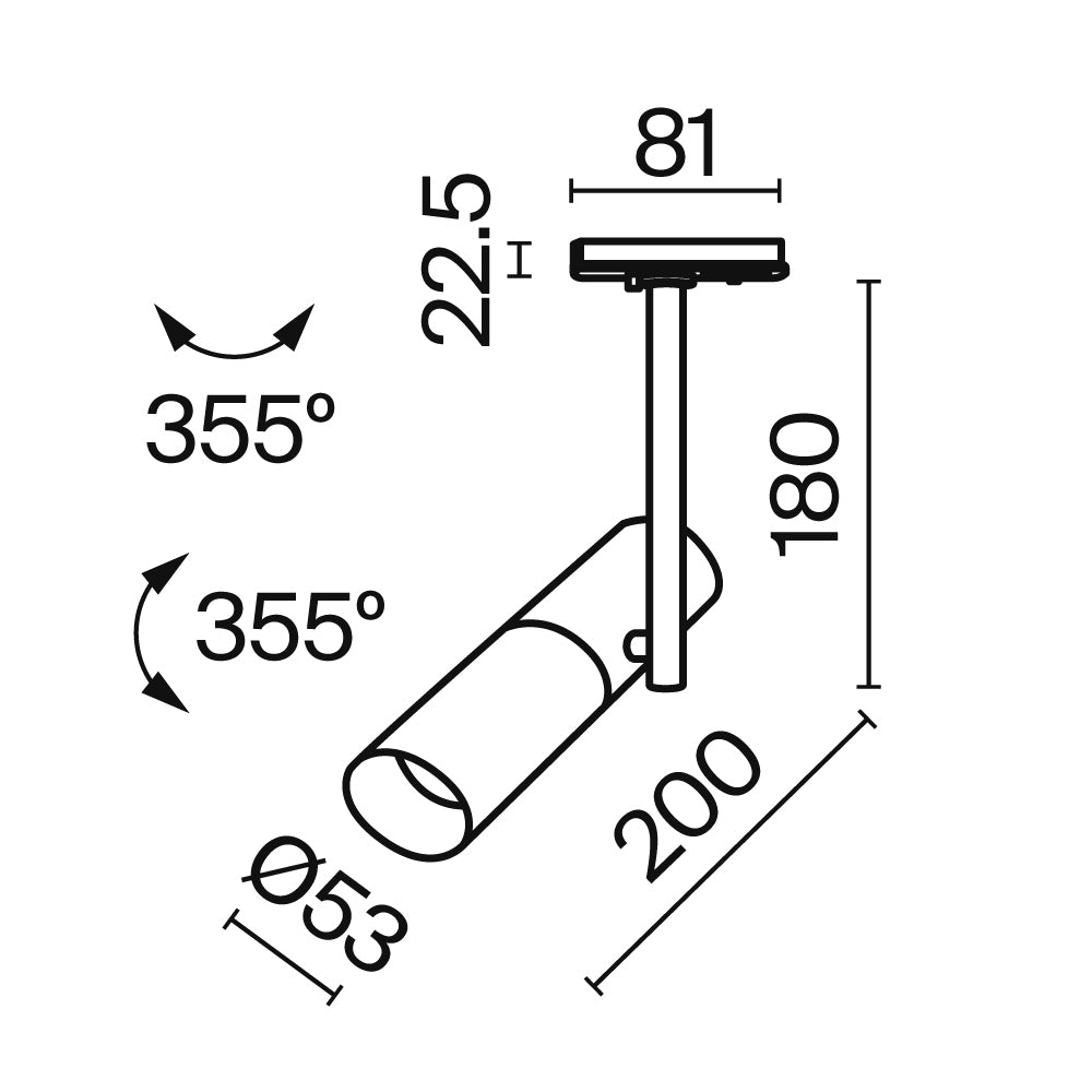 Süvisvalgusti TR005-1-GU10-B