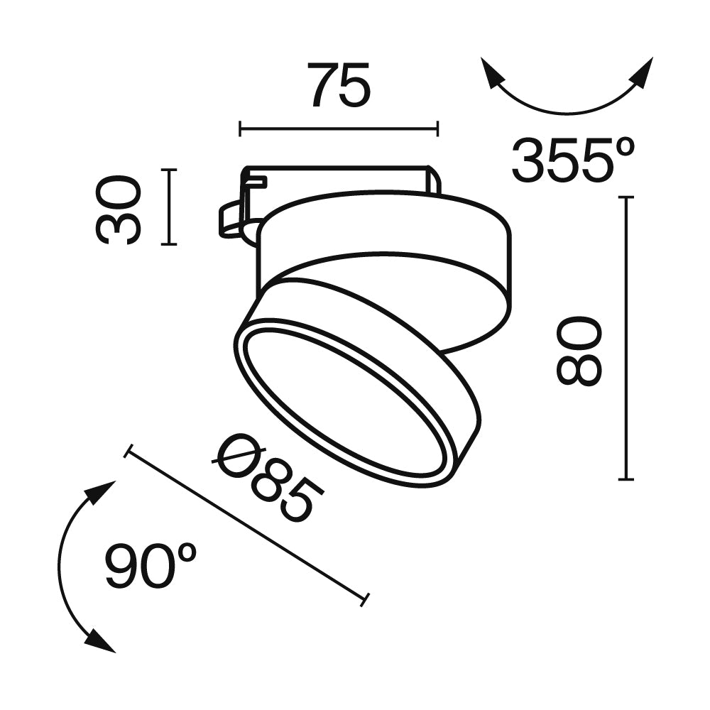 Track Lighting TR007-1-12W4K-W