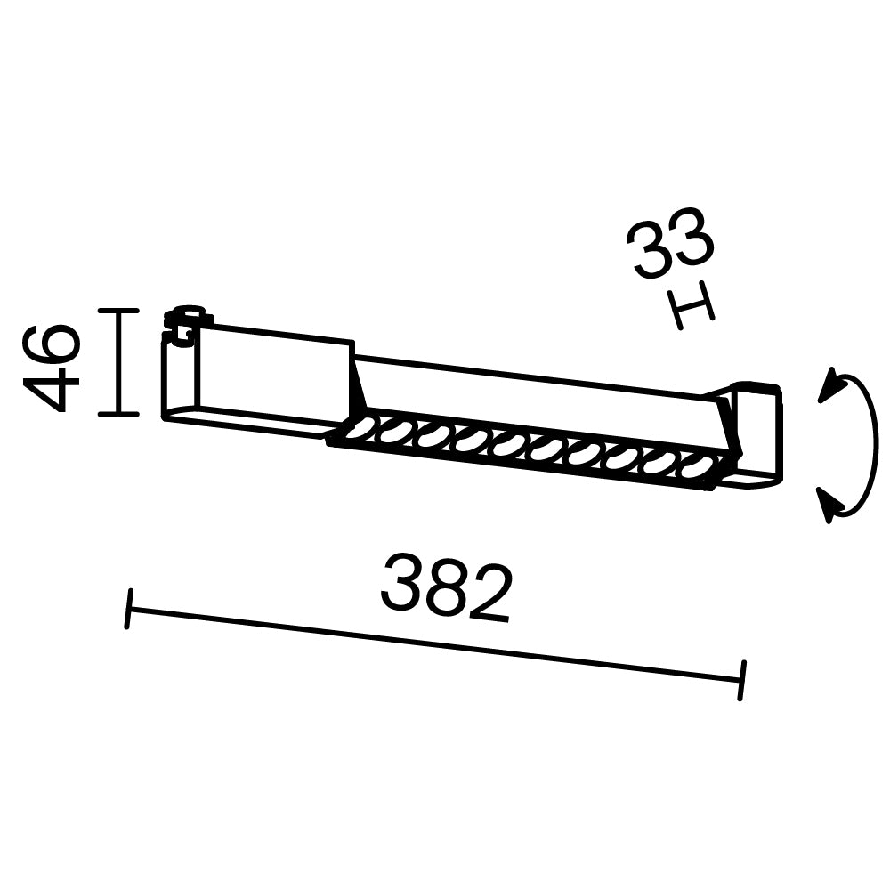 Rööbasteevalgusti TR010-1-10W3K-M-W-DE