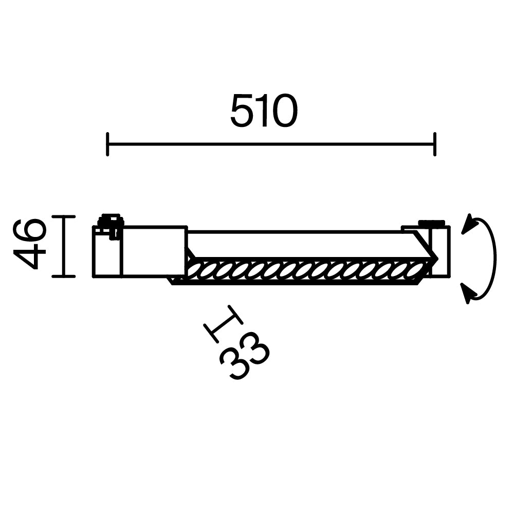 Trassisüsteemi valgusti TR010-1-22W3K-M-B-DE