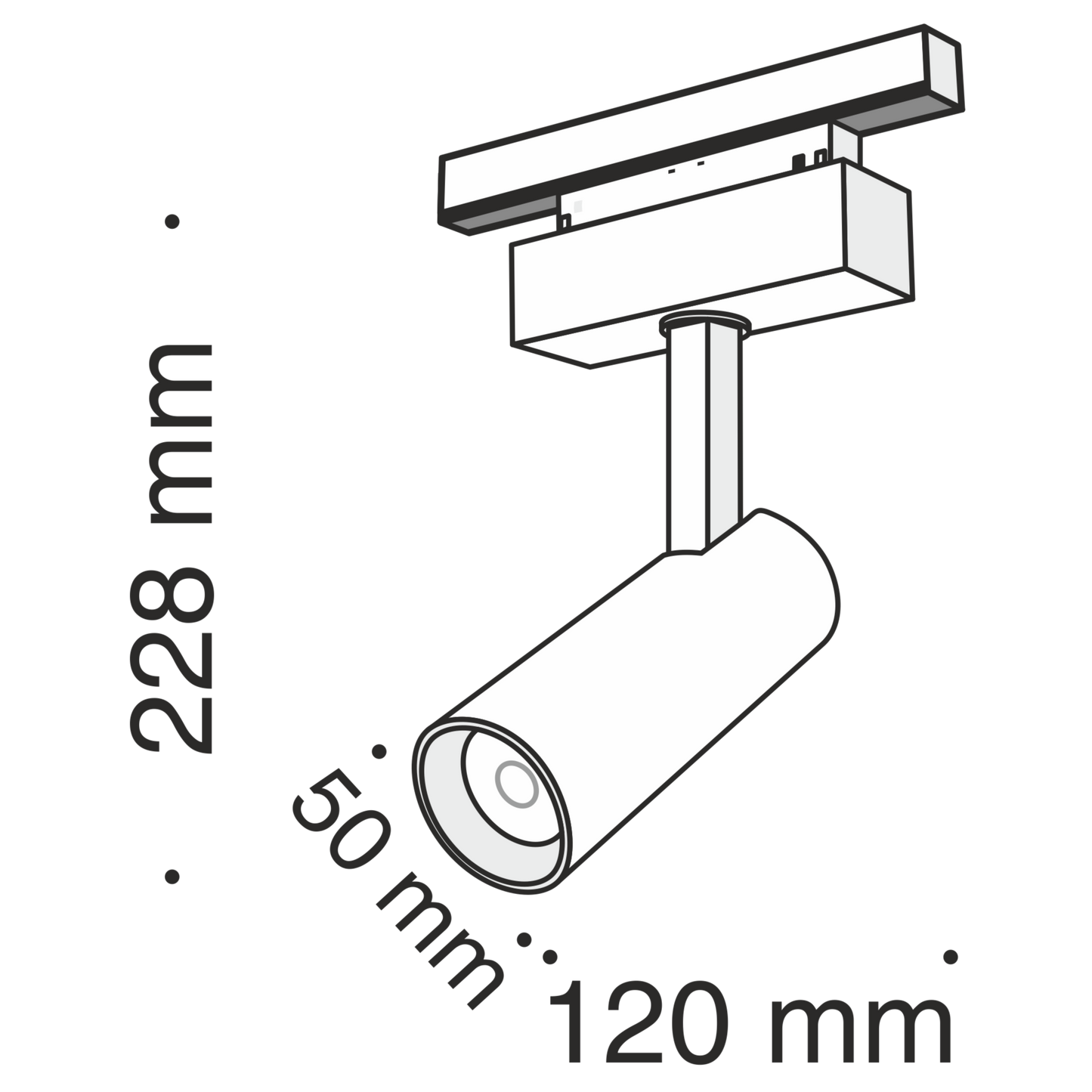 Track luminaire TR019-2-10W4K-B