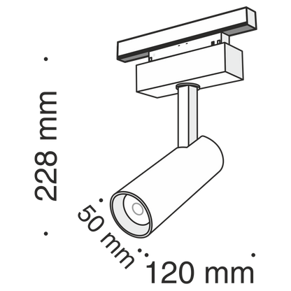 Track luminaire TR019-2-10W4K-B