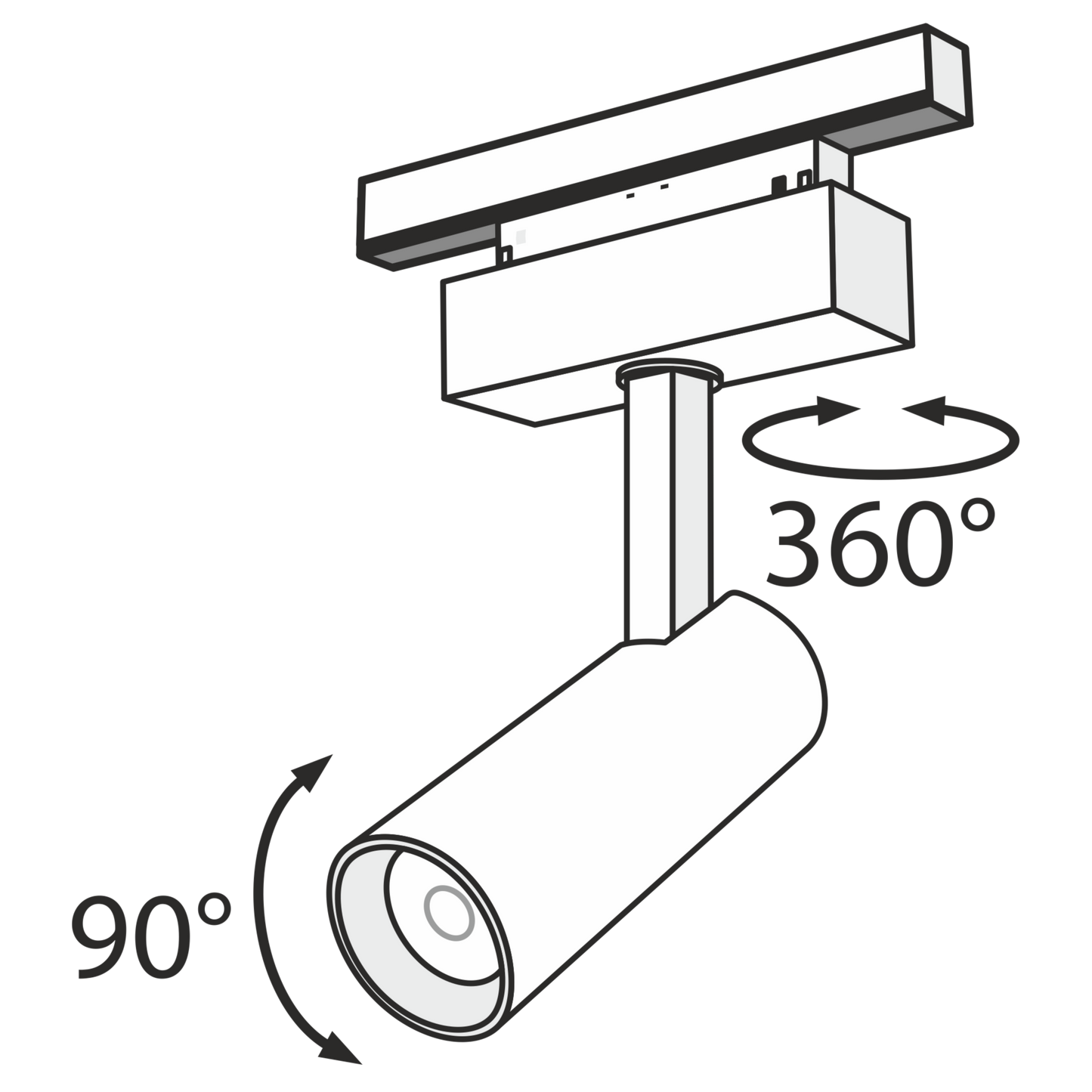 Track luminaire TR019-2-10W4K-B