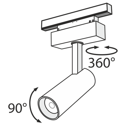 Track luminaire TR019-2-10W4K-B