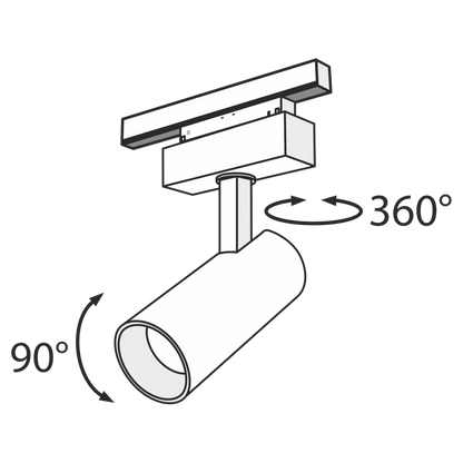 Track luminaire TR019-2-15W3K-B