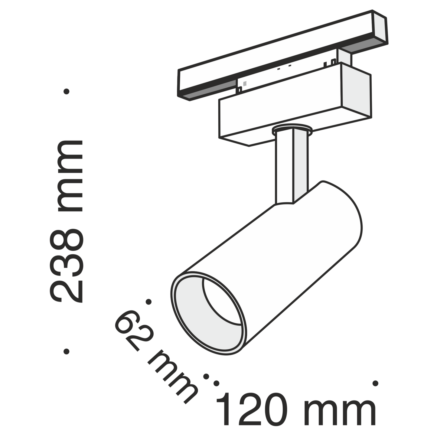 Track luminaire TR019-2-15W4K-B