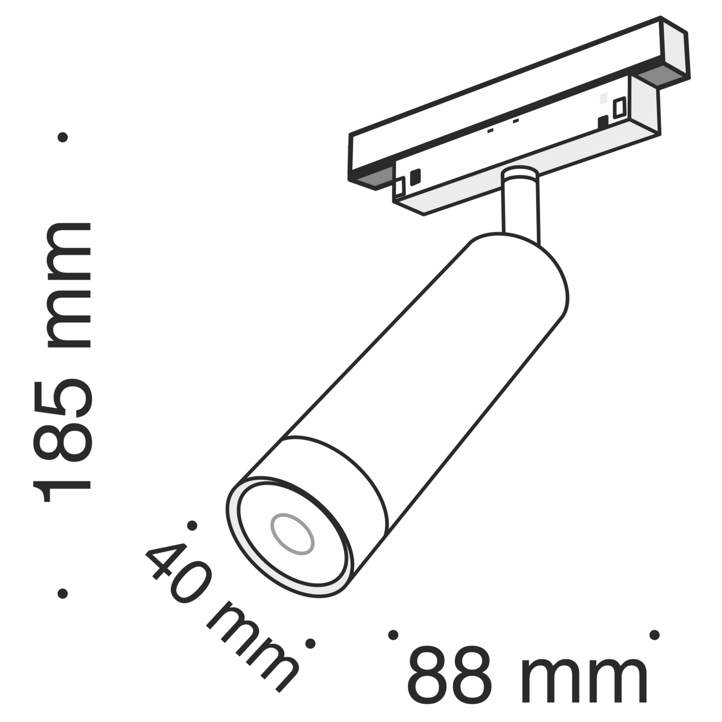 Track luminaire TR019-2-7W3K-B