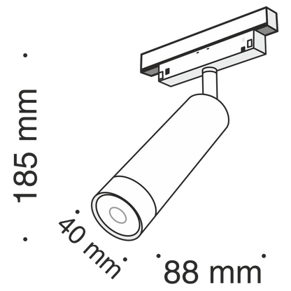Track luminaire TR019-2-7W3K-B