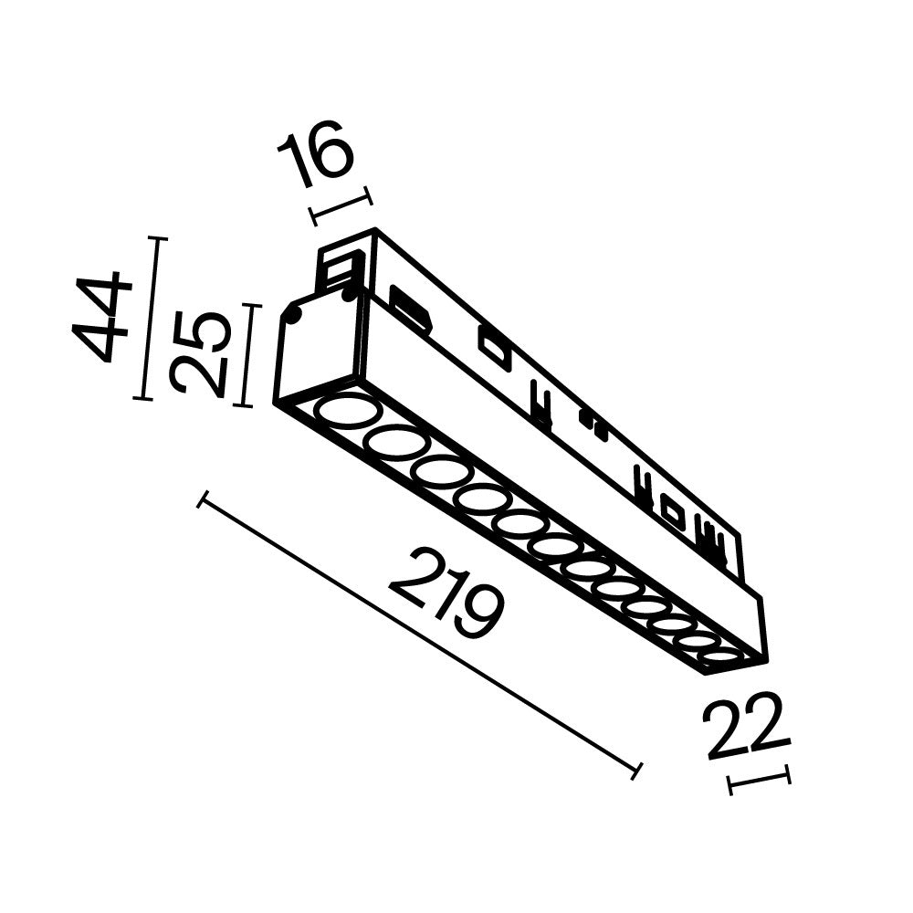 Track luminaire TR031-2-12W3K-W