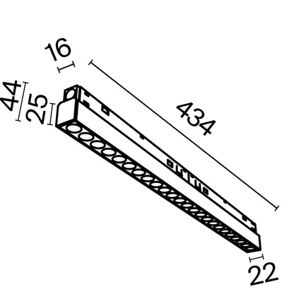Track luminaire TR031-4-24WTW-DD-W