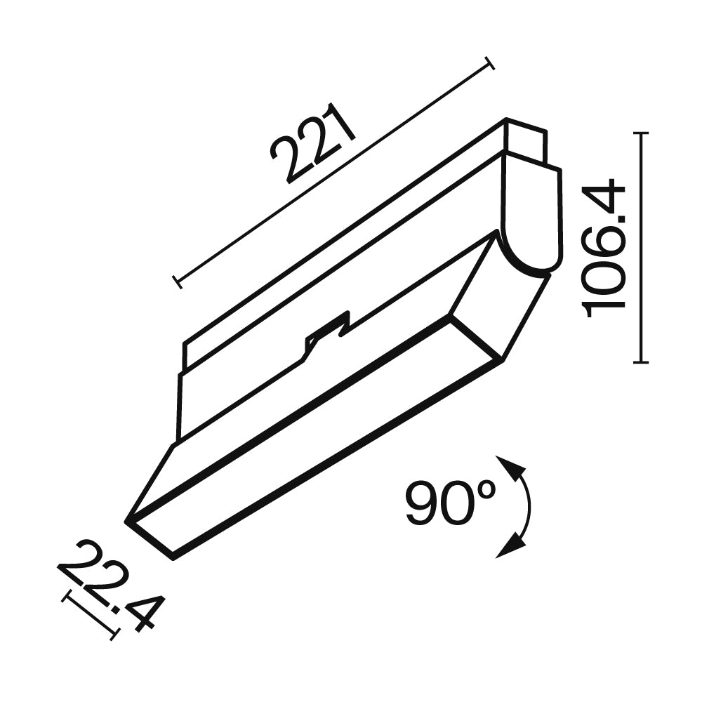 Track luminaire TR036-4-12WTW-DD-W