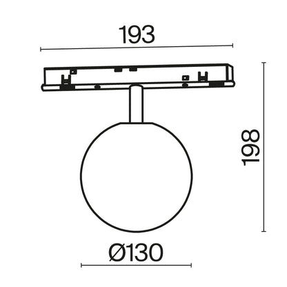 Track luminaire TR038-2-5W4K-1