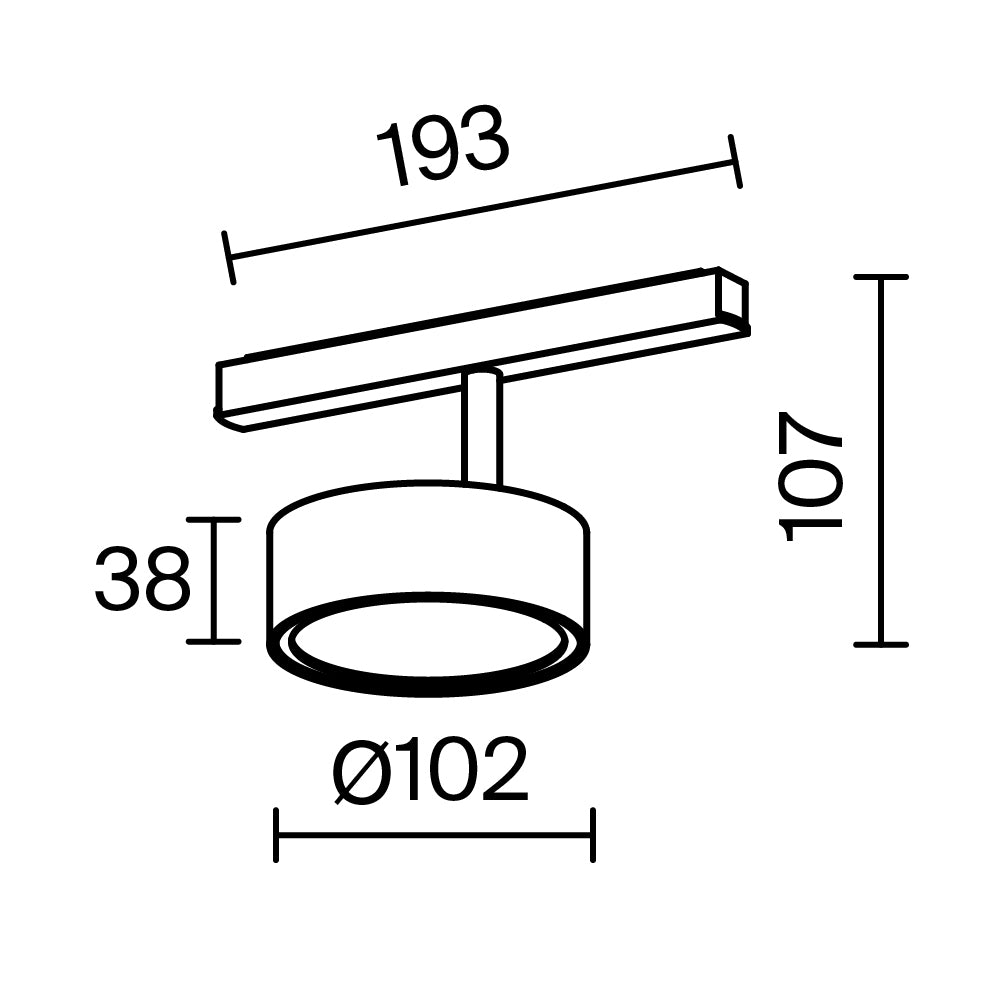 Track luminaire TR040-2-18W3K-BBS