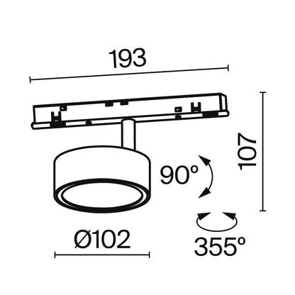 Track luminaire TR040-4-18WTW-DD-B