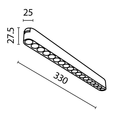 Track luminare TR082-1-18W4K-M-B