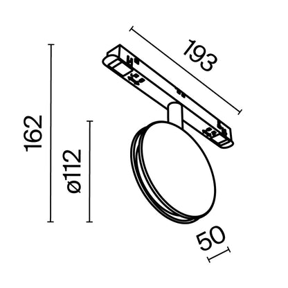 Track luminaire TR090-2-6W3K-B