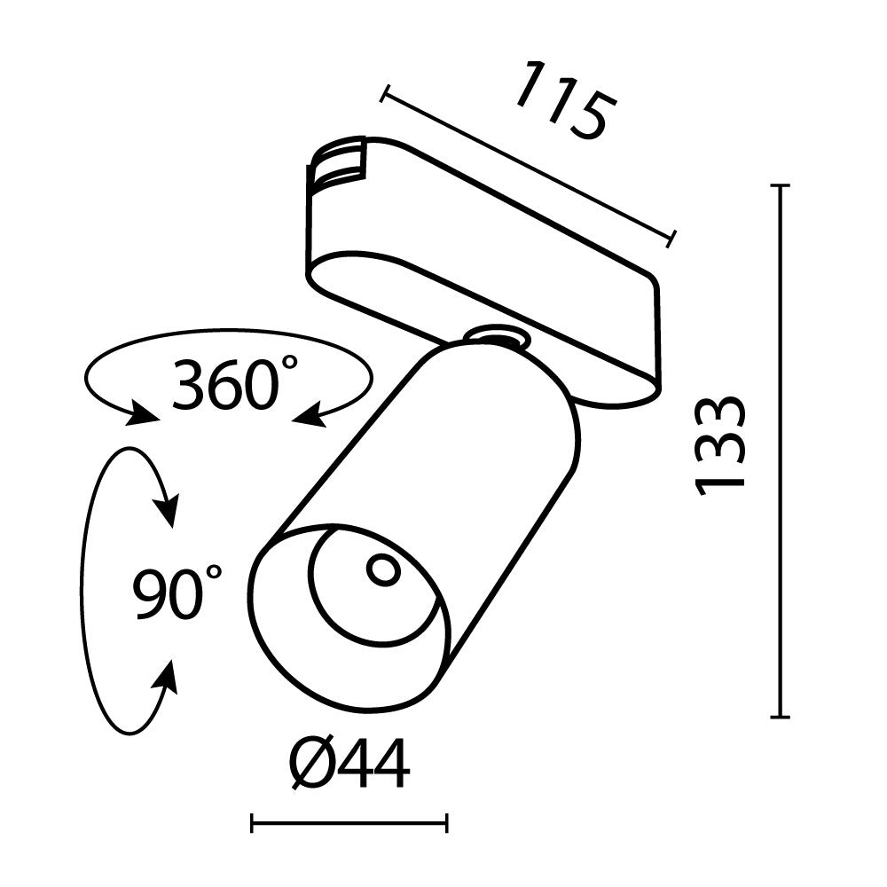 Süvisvalgusti TR103-1-12W4K-M-B