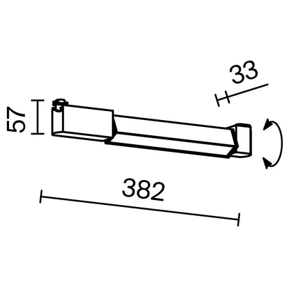 Kohtvalgusti TR104-1-12W3K-B-DE