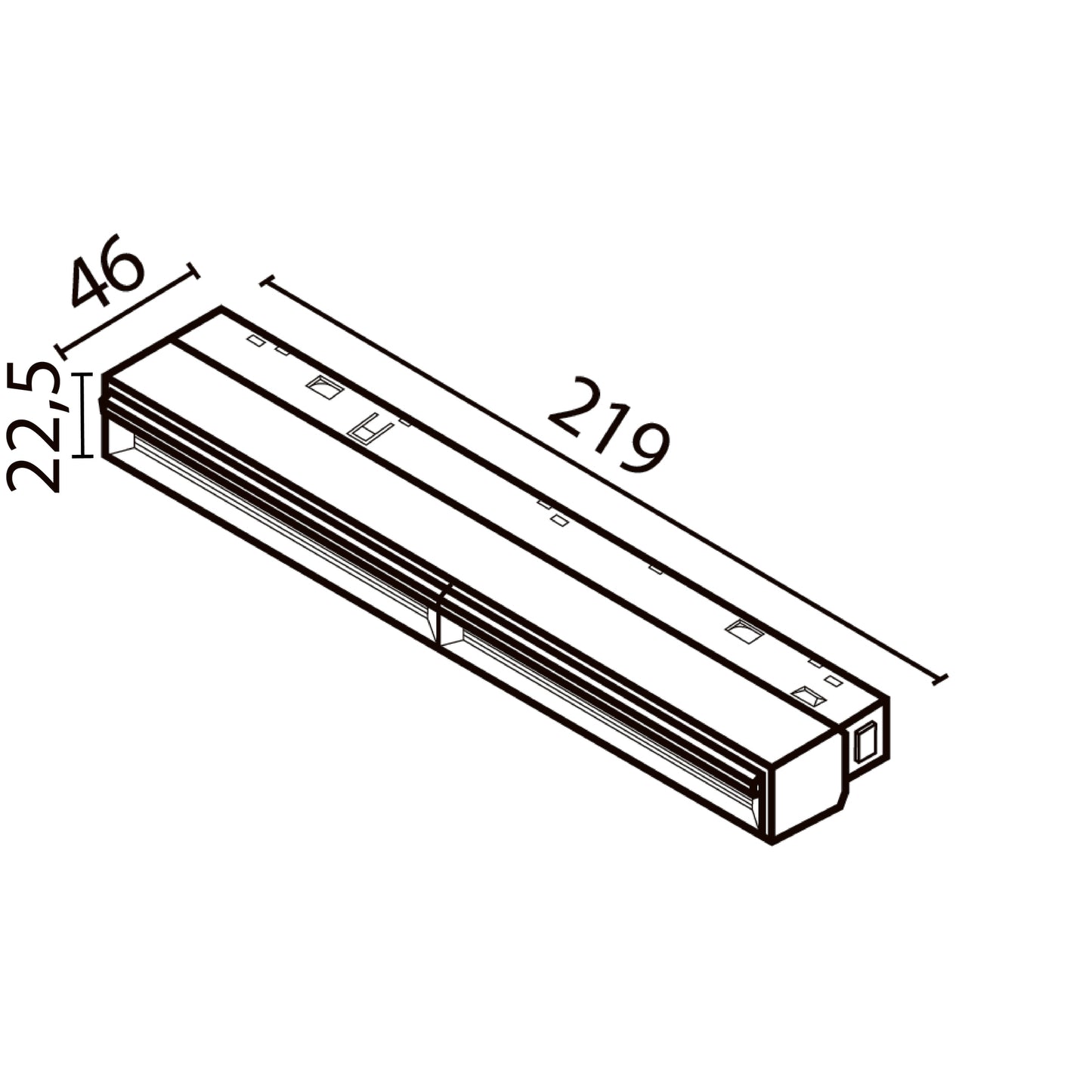 Track luminaire TR106-4-12W-DS-W