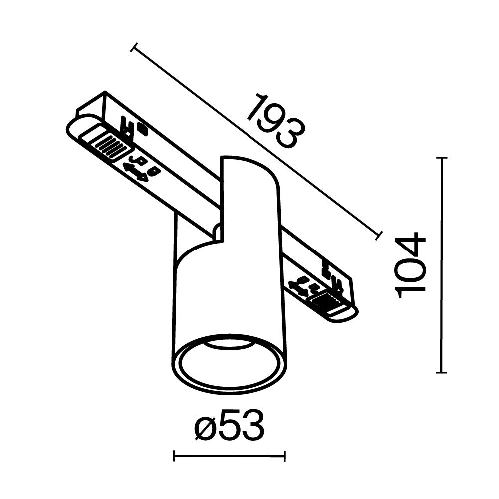 Rööpvalgusti TR122-2-7W3K-B