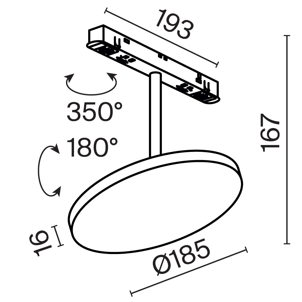 Track luminaire TR131-2-15W3K-B